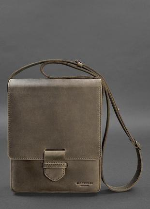 Чоловіча шкіряна сумка-месенджер esquire темно-коричнева2 фото