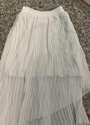 Плиссированная асимметричная юбка zara4 фото