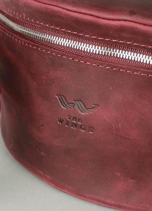 Поясная сумка бордовая винтажная beltbag4 фото