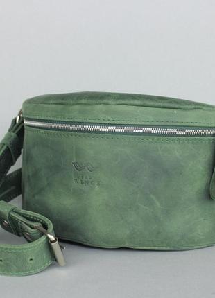 Поясная сумка зеленая винтажная beltbag3 фото
