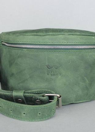 Поясная сумка зеленая винтажная beltbag2 фото