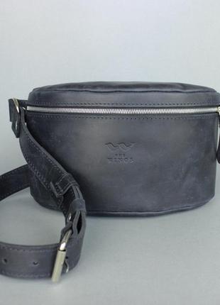 Поясная сумка темно-синяя винтажная beltbag7 фото