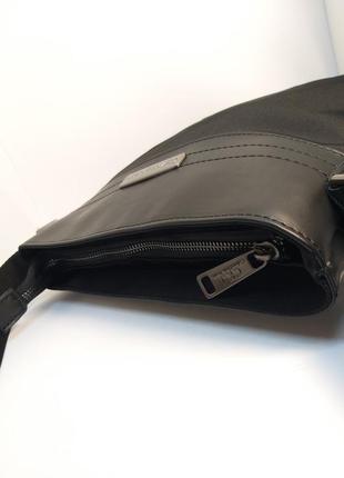 Мужская сумка черная барсетка на плечо2 фото