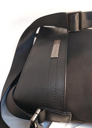 Мужская сумка черная барсетка на плечо9 фото