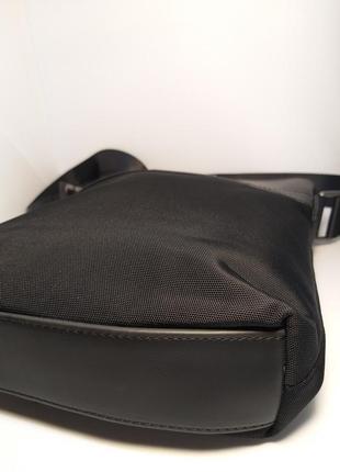 Мужская сумка черная барсетка на плечо8 фото