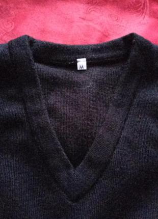Черная базовая женская жилетка из шерсти шерсть нова размера m4 фото