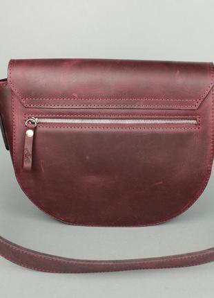 Жіноча шкіряна сумка ruby l бордова вінтажна5 фото
