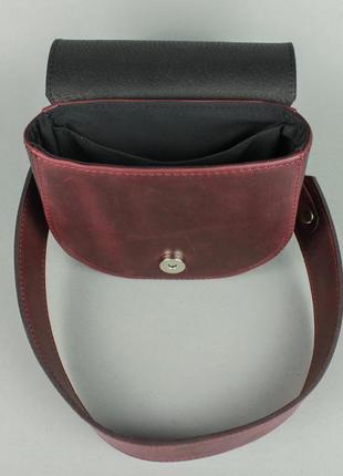 Женская кожаная сумка ruby s бордовая винтажная6 фото