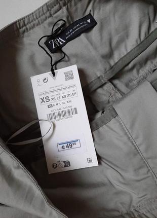 Широкие брюки с защипами zara original spain широкие брюки зара высокая талия штаны палаццо10 фото