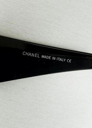 Chanel очки маска женские солнцезащитные черные5 фото