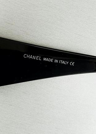 Окуляри в стилі chanel cream  маска жіночі сонцезахисні чорні5 фото