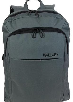 Рюкзак для ноутбука wallaby 156 сірий2 фото