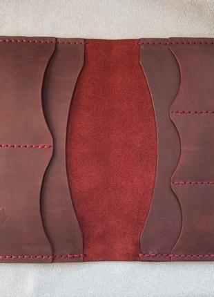 Жіночий гаманець тревел-кейс лонгер бордовий4 фото
