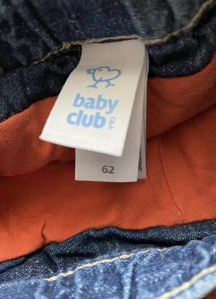 Джинсы baby club на 3-6 месяцев3 фото