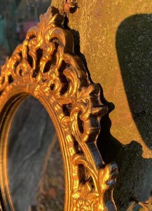 Дзеркало ручної роботи рамка з гіпсу бароко рококо бароко фігурне настінний косметичний вінтаж3 фото