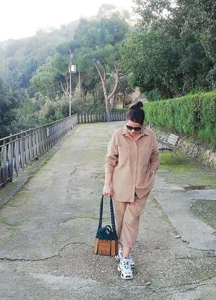 Жіноча сумка, плетена+дерев'яні елементи, ультра10 фото
