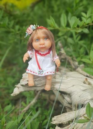 Авторская кукла маленькая украинка8 фото