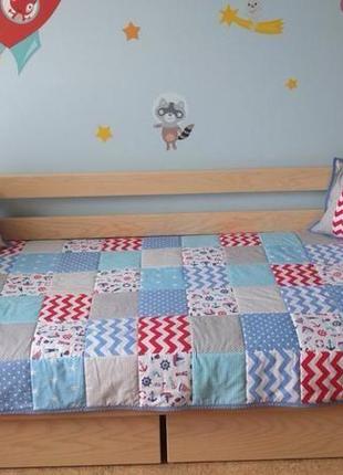 Лоскутное покрывало (одеяло) на детскую (подростковую) кровать пэчворк2 фото