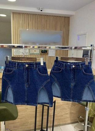 Юбка джинсовая мини