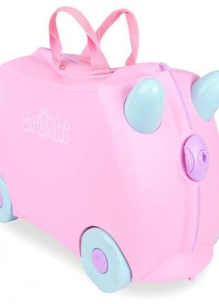 Валіза дитяча на колесах розі trunki tru0167