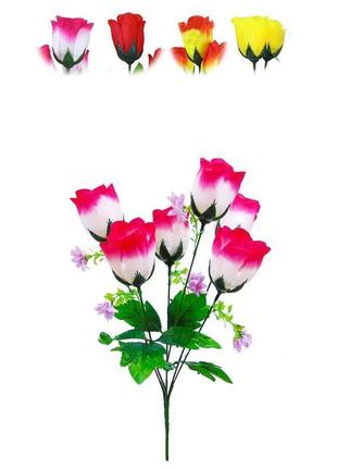 Штучні квіти букет троянди "київ", 6 голів, 390 мм