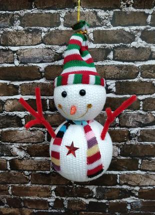 Ялинкові підвісні іграшки "сніговик" 1 шт. 180 мм.