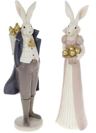 Декоративна статуетка кролики 37.5 см, 2 різновиди
