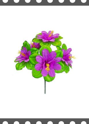 Штучні квіти букет гибискуса, 6 голів, 340 мм кольори мікс