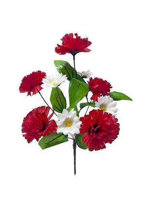Букет квітів гвоздики та ромашки "одеса", 9 голів , 390мм