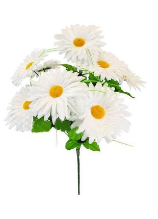 Штучні квіти букет білої ромашки, 9 голів, 520 мм