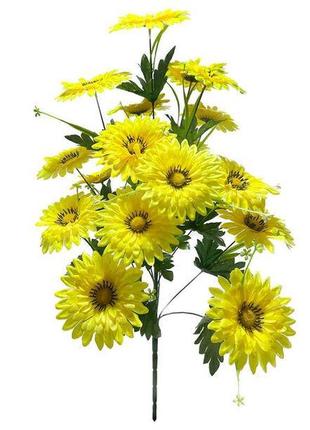 Штучні квіти букет гербери, 18 голів, мікс, 700 мм