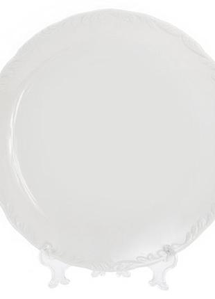 Набір (4шт.) порцелянових обідніх тарілок 20см, колір - білий