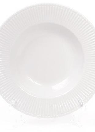 Набір (6шт.) порцелянових супових тарілок, 22см, колір - білий