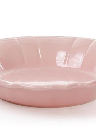 Набір (6шт.) керамічних супових тарілок 23см, колір - рожевий