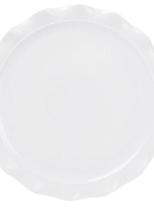 Набір (2шт.) порцелянових обідніх тарілок 36см, колір - білий1 фото