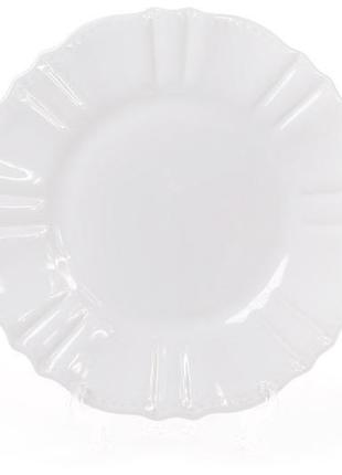 Набір (6шт.) керамічних десертних тарілок 20см, колір - білий