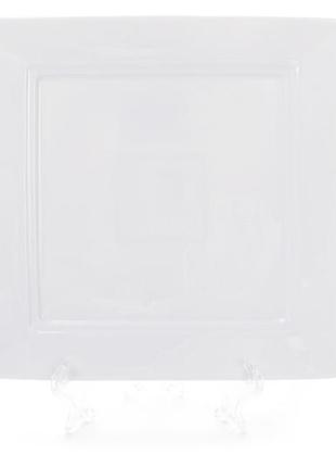 Набір (6шт.) порцелянових квадратних тарілок 20см, колір - білий