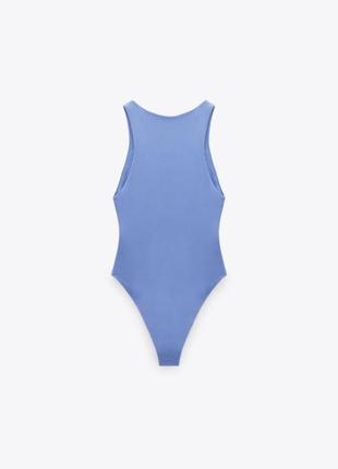 Боди с воротником хальтер zara/ эластичное боди zara 5039/371