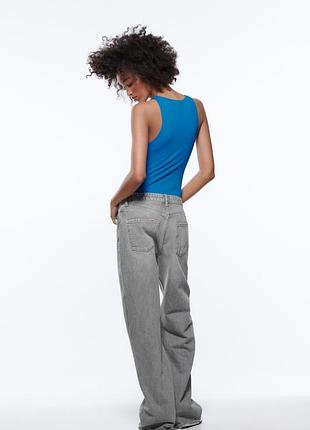 Боди с воротником хальтер zara/ эластичное боди zara 5039/371