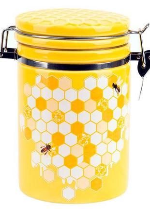 Банка керамічна з кришкою honey 650 мл