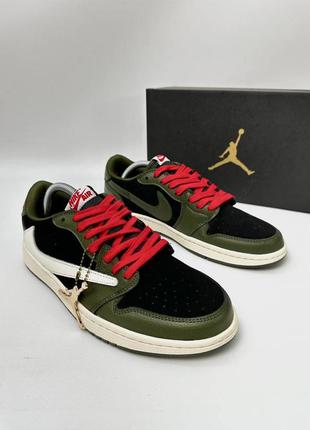 Мужские кроссовки jordan 1 low x travis scott cactus jack9 фото