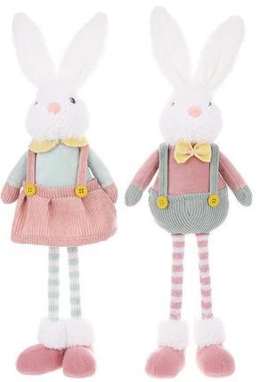 Декоративна м'яка іграшка кролик 16*8*43 см, 2 дизайни