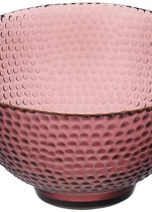 Салатник скляний bauble 17*12см , колір - пурпурний із золотим...