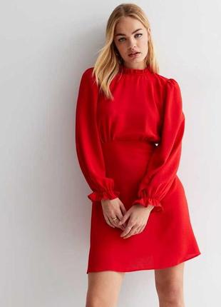 Красное мини платье new look платье сарафан