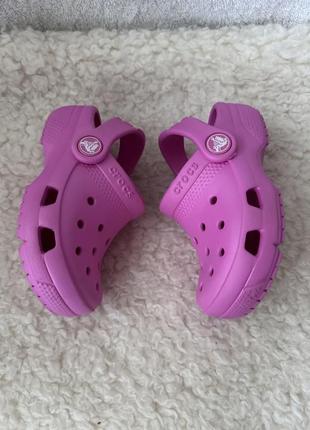 Сабо кроксы шлепанцы crocs c7 24p розовые анатомические3 фото