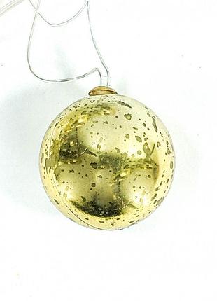 Гірлянда золота куля, жовтий, 2.3м, прозорий дріт