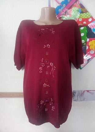 Джемпер з вишивкою р.xl