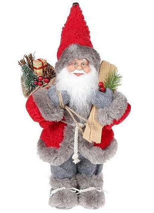 Новорічна іграшка санта 60 см, колір червоний.