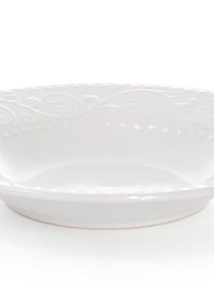 Тарілка супова керамічна 23 см, колір - білий