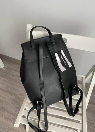 Жіночий рюкзак еко шкіра, чорний5 фото
